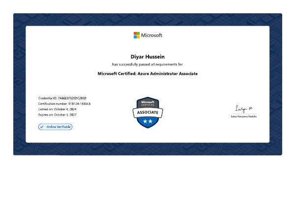 Azure Administrator Associate (AZ-104) certificate preview